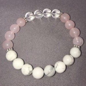 Natural Gem crystal 8mm bracelet.